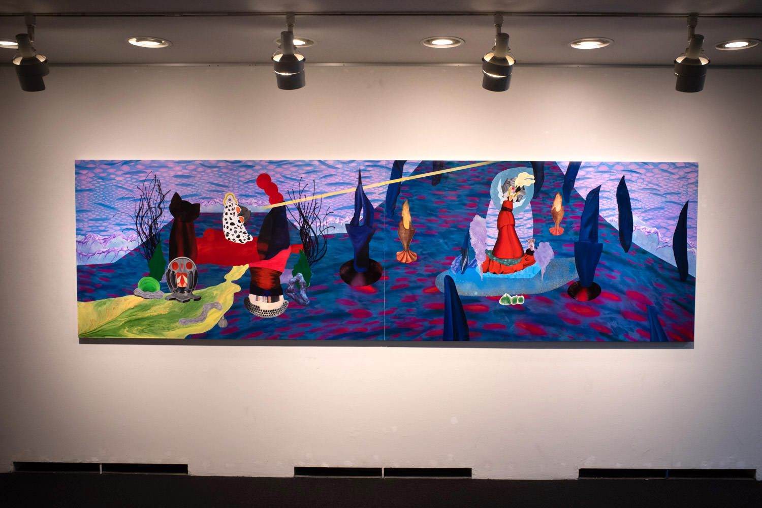 Ikuko Kokubun, "Yet Another River Flowed Out of Eden and Watered the Electrons," acrylic, oil on canvas