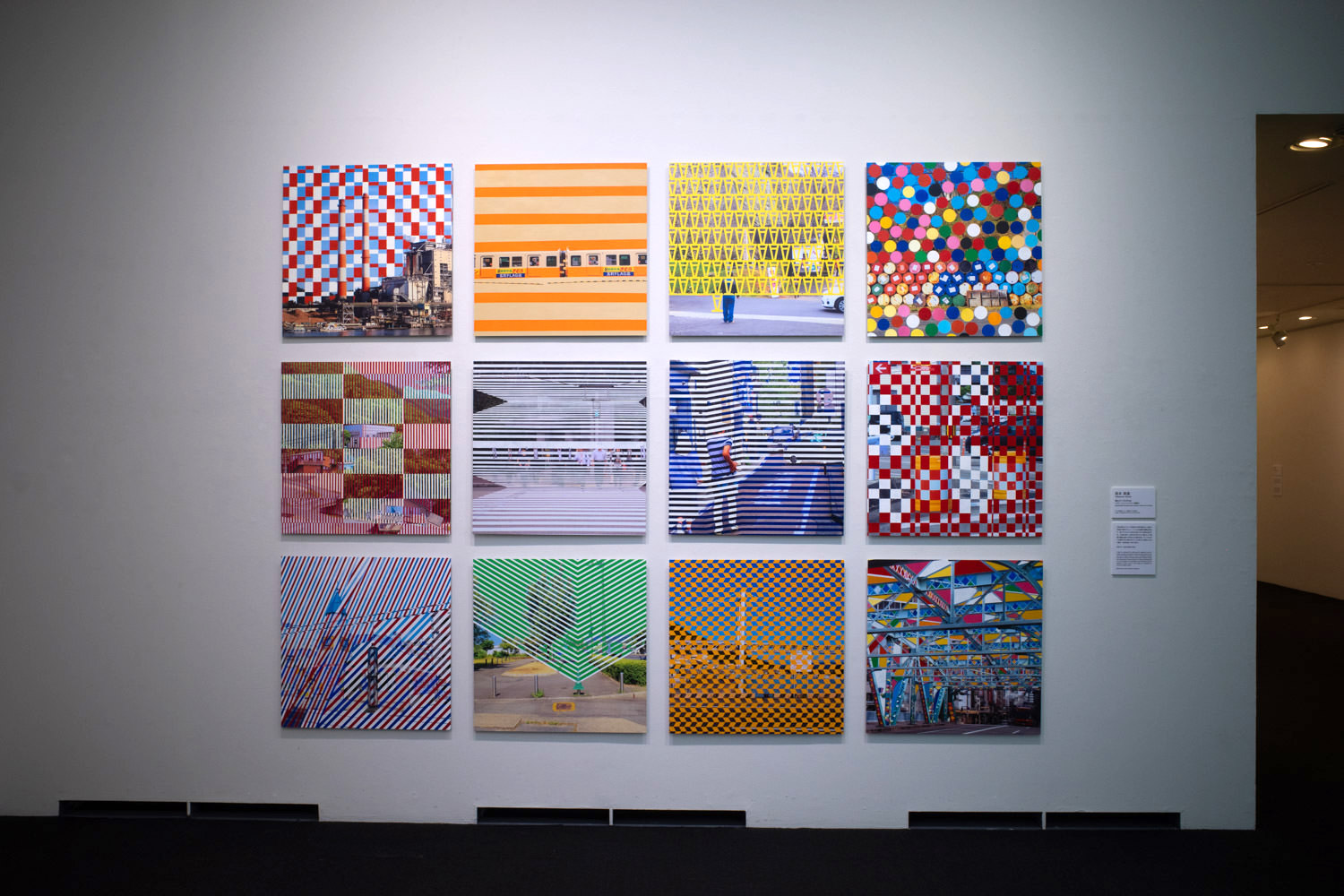 Atsuki Takamoto, "Assembly-Type Society (Gap Between Pattern and Contrast)," acrylic paint, plate signboard (aluminum compos…