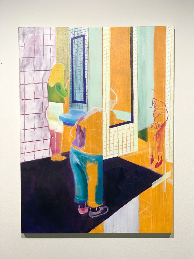 山下紘加《 いい湯の思いで 》Oil on canvas 2018年