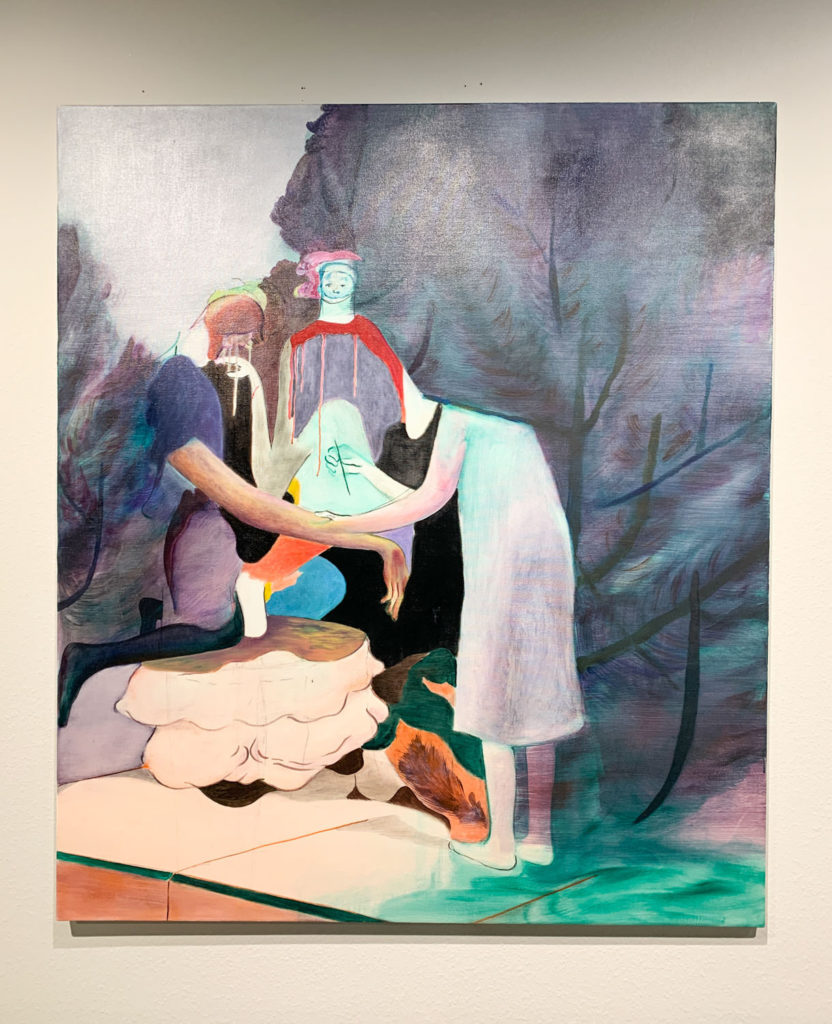 山下紘加《松の木の方刻 Dusk of the Pine tree》 2019 年Oil on canvas 139.3 x 121.3 cm