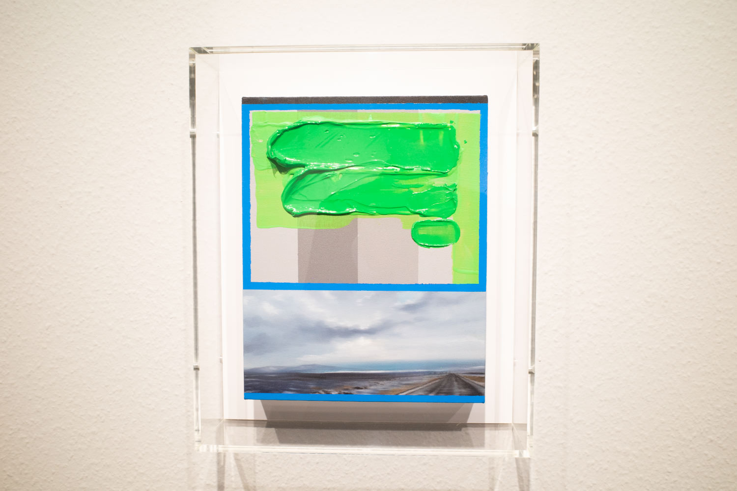 猪瀬直哉《Dream scape - Atlas -》 2020年 Acrylic, Oil on Canvas 25.5x20.4cm (Framed 31.4x26.3 cm)