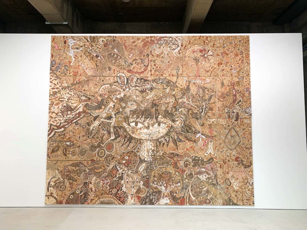 淺井裕介《その島にはまだ言葉がありませんでした》2020年 367×444.2cm
