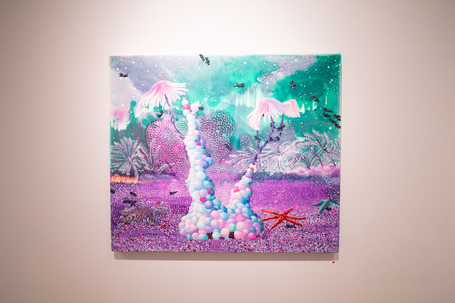 江口綾音《Currents》2019年 oil on canvas 45.6x52.8cm