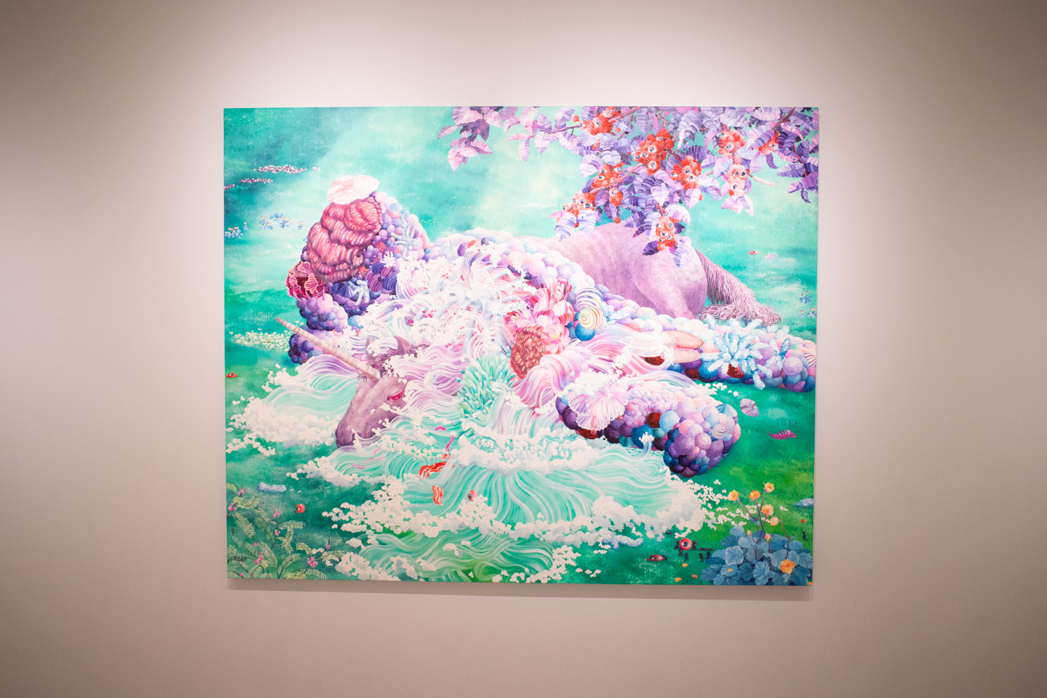 江口綾音《Viscera of the Vast Land 2020 大地の内臓》2020年 oil on canvas 130.1x162.2cm