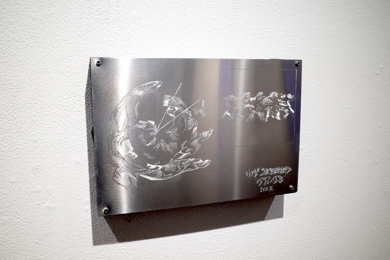 山縣瑠衣《My deformed "ATLAS" No.2》2020年 アルミ板、木材 150×225×30mm
