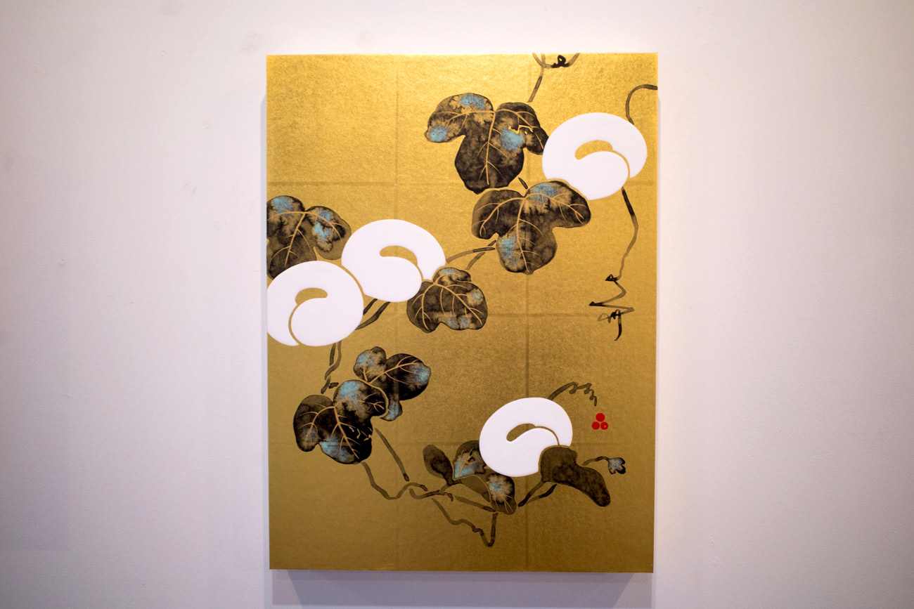 品川亮《夕顔図》 2020年 500×375×40mm