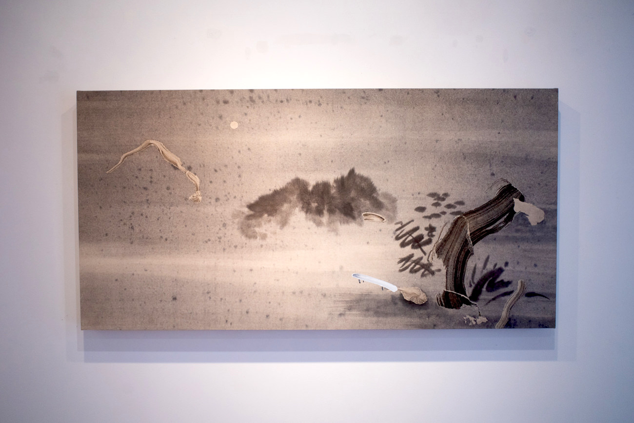 品川亮《山水図》 2020年 500×1000×50mm