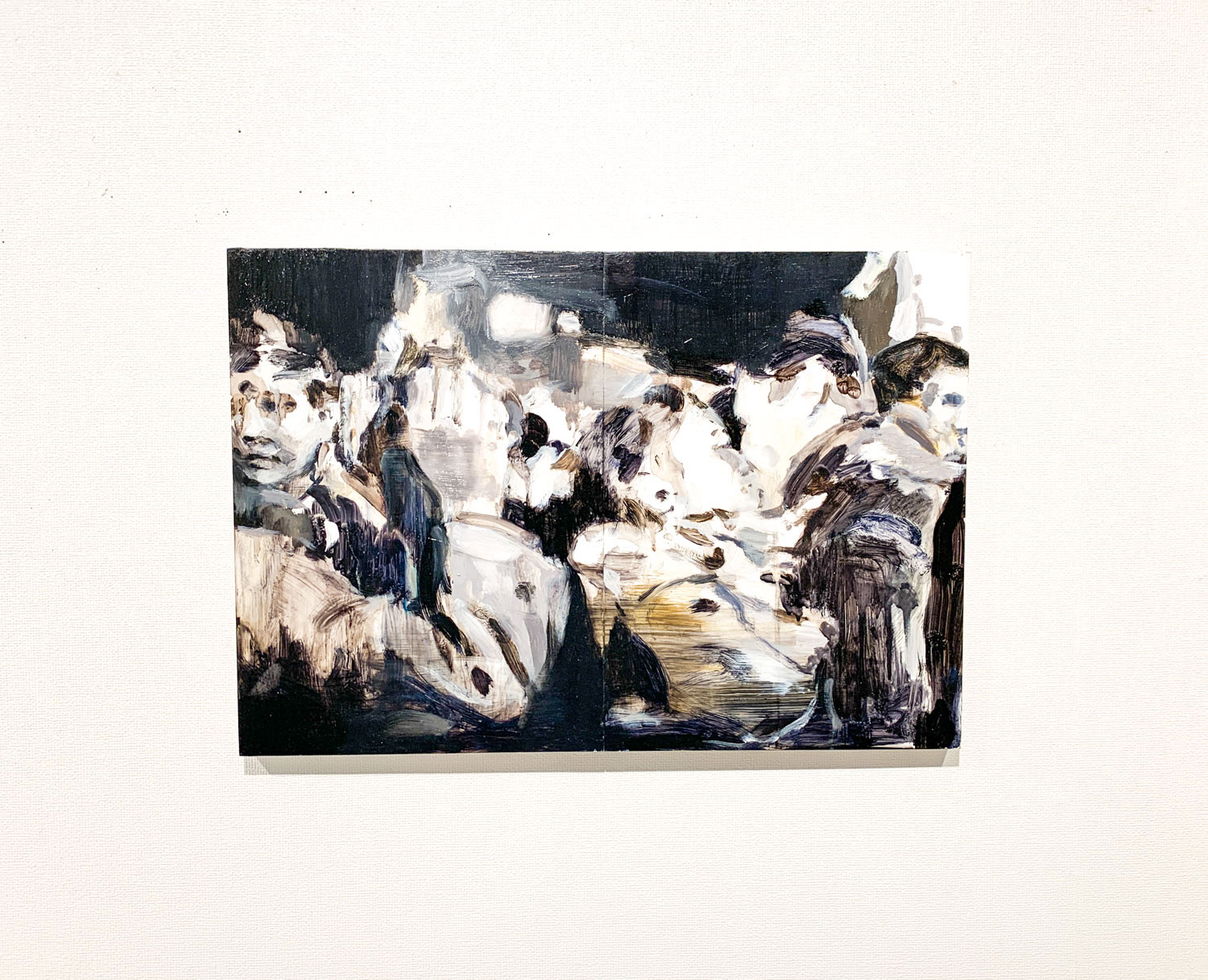 長島伊織《Kiss》 173×440 Oil on canvas 2020