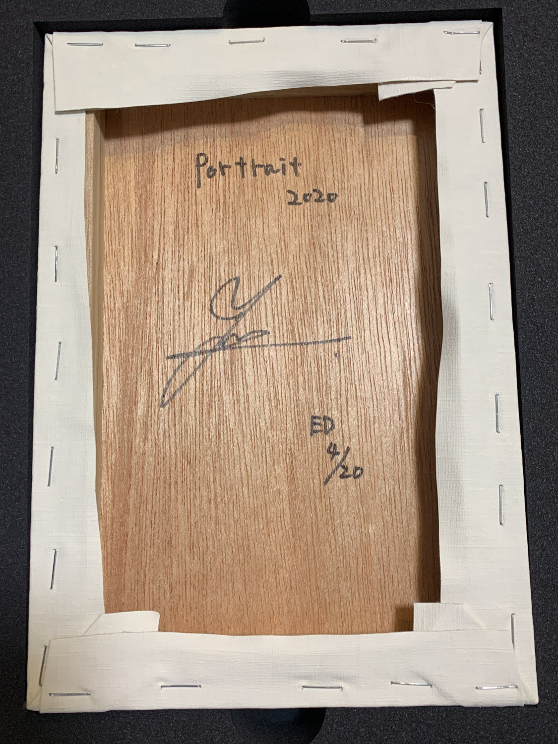 井田幸昌《Portrait》裏面より撮影