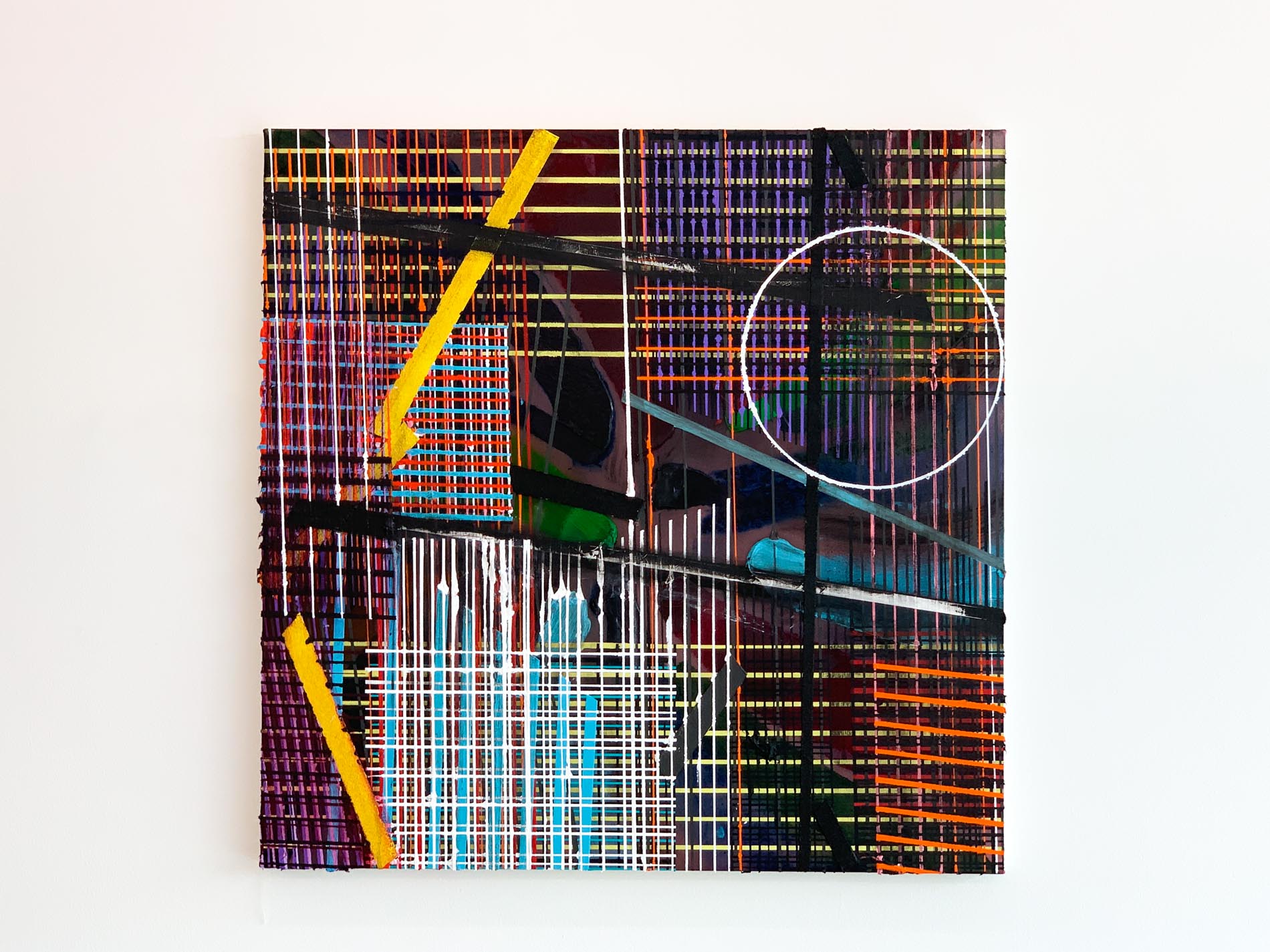 石川順惠《Impermanence—Tanjitsu》2020 Acrylic and sand on canvas 91x91cm