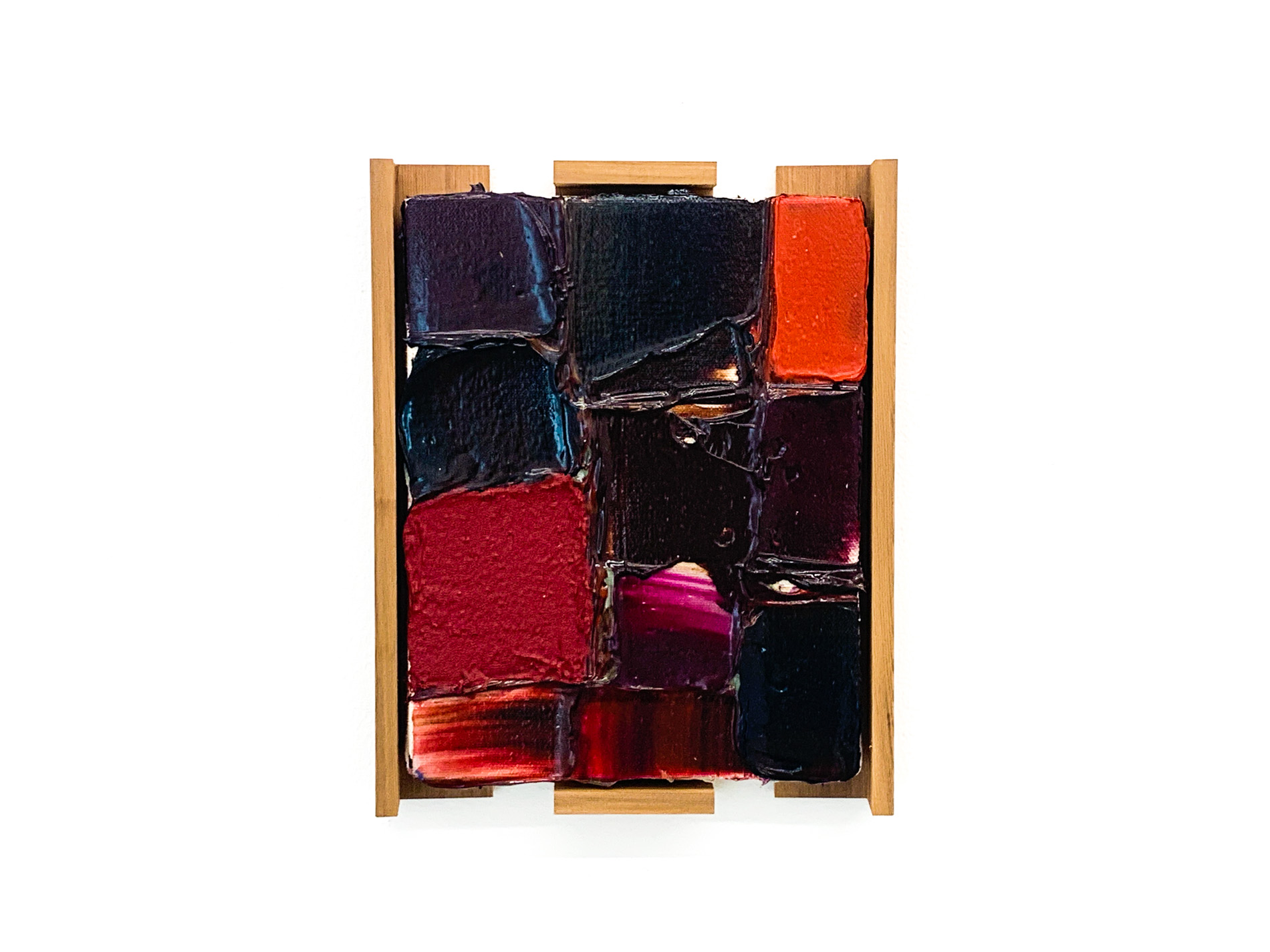 岡﨑乾二郎《 Infanta Margarita /薫陶/ Il Pomo d'Oro》2018 Acrylic on canvas 20.3x16.5x3.1cm