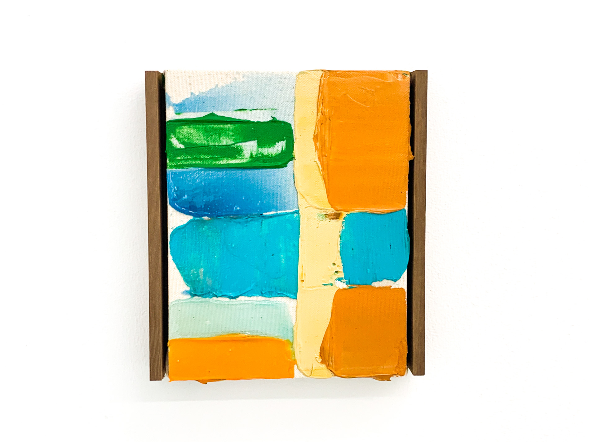 岡﨑乾二郎《Côte d'Azur》 2015 Acrylic on canvas 18.5x16.1x3.1cm
