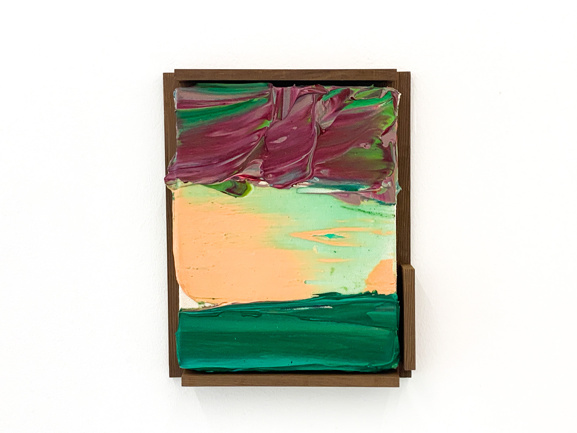 岡﨑乾二郎《Loowitlatkla /Mount St. Helens》2020 Acrylic on canvas 20.3x16.3x3.2cm
