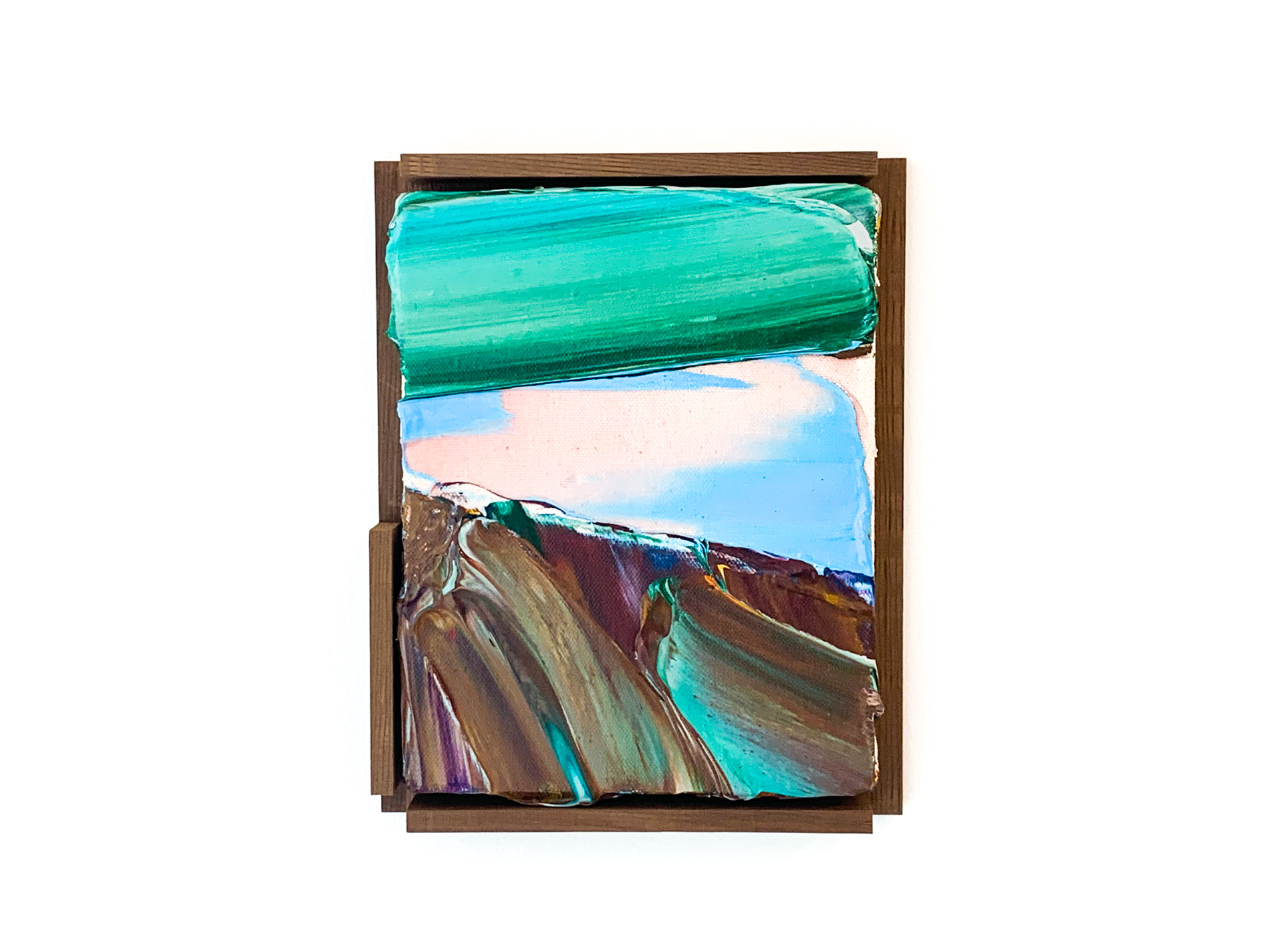 岡﨑乾二郎《 Tahoma /Mount Rainier》 2020 Acrylic on canvas 20.3x16.3x3.5cm