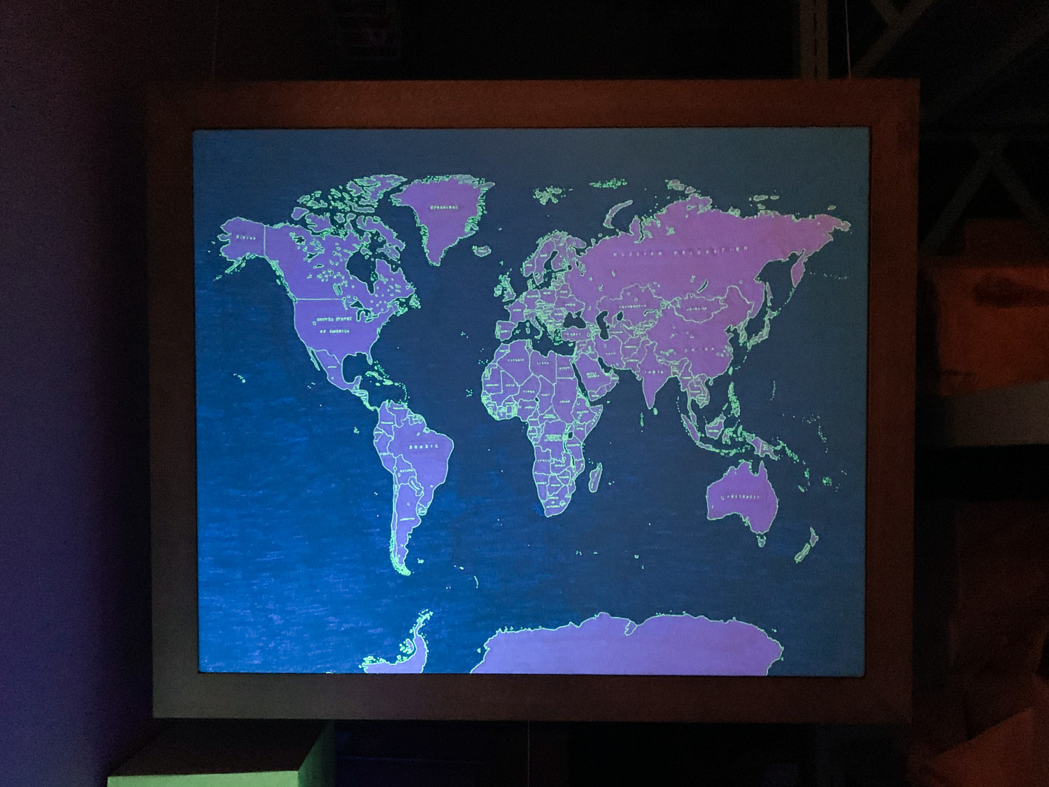 青山悟《Map of The World(Dedicated to unknown Embroiderers)》2020年