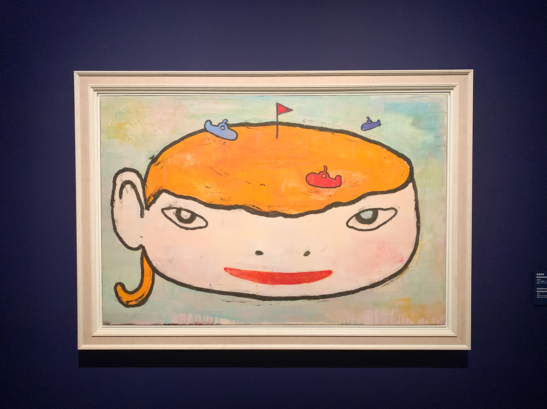 奈良美智《Submarines in Girl》 1992年 アクリル絵具、キャンバス 100x150cm 所蔵：クローディア