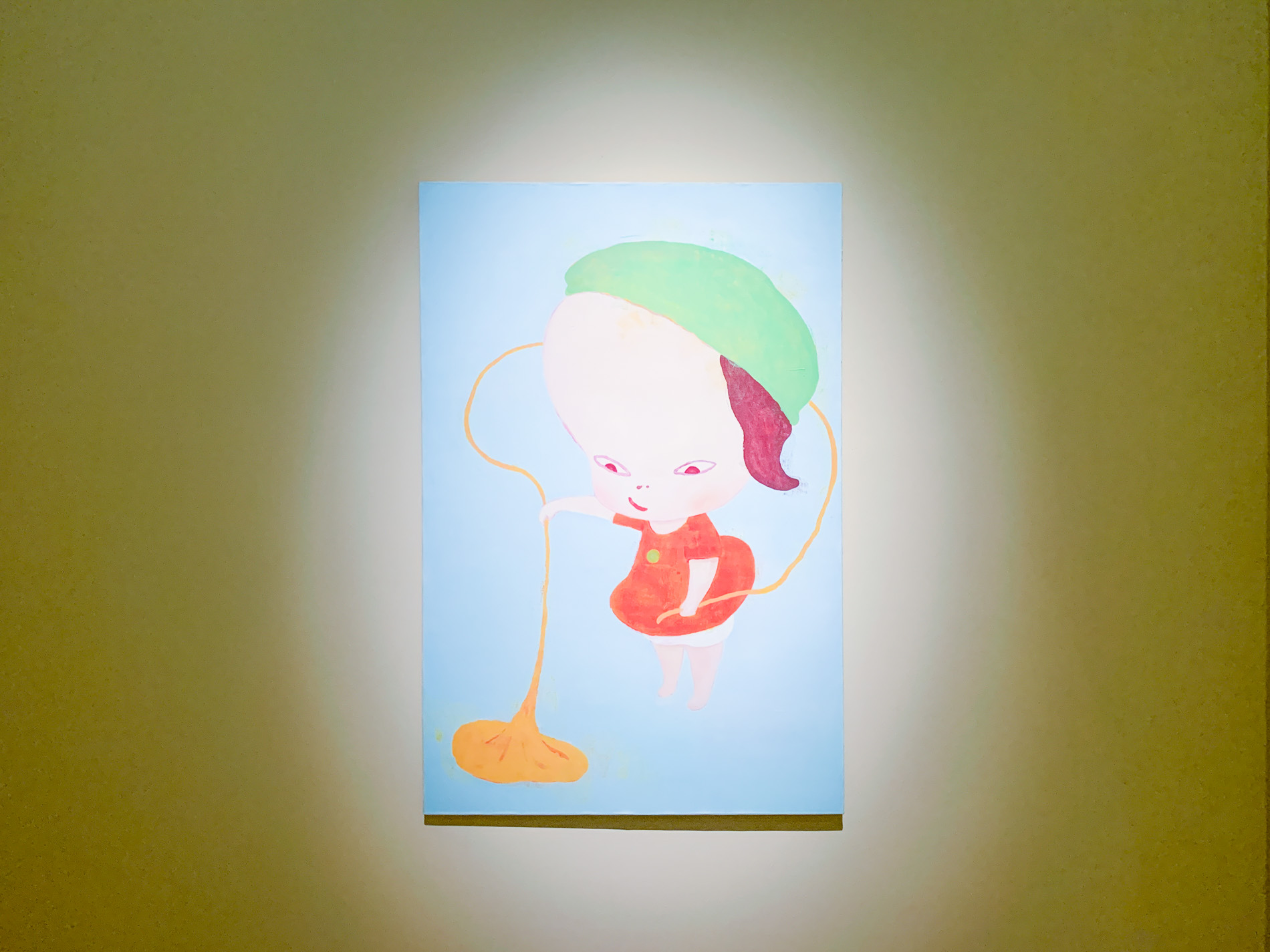奈良美智《地雷探知機》 1993年 アクリル絵具、キャンバス 150x100cm 個人蔵