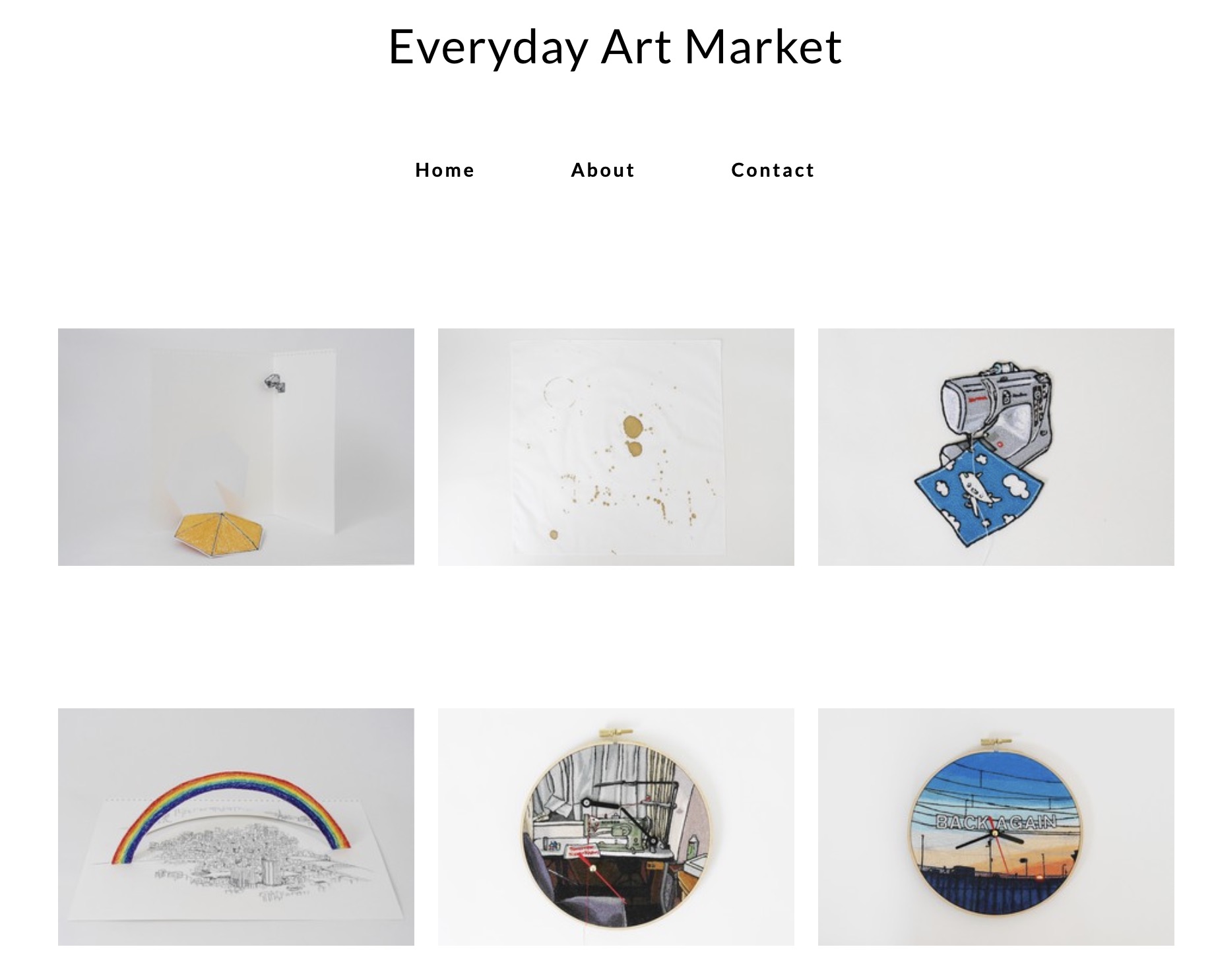 Everyday Art Marketは、アーティストである青山悟が、ささやかなアイデアを日々、即興的に刺繍したシリーズをオンラインで展示し販売するプロジェクトです。激動の世界が落ち着きを取り戻すまでの期間限定。商品はすべて一点ものです。〜Ever…