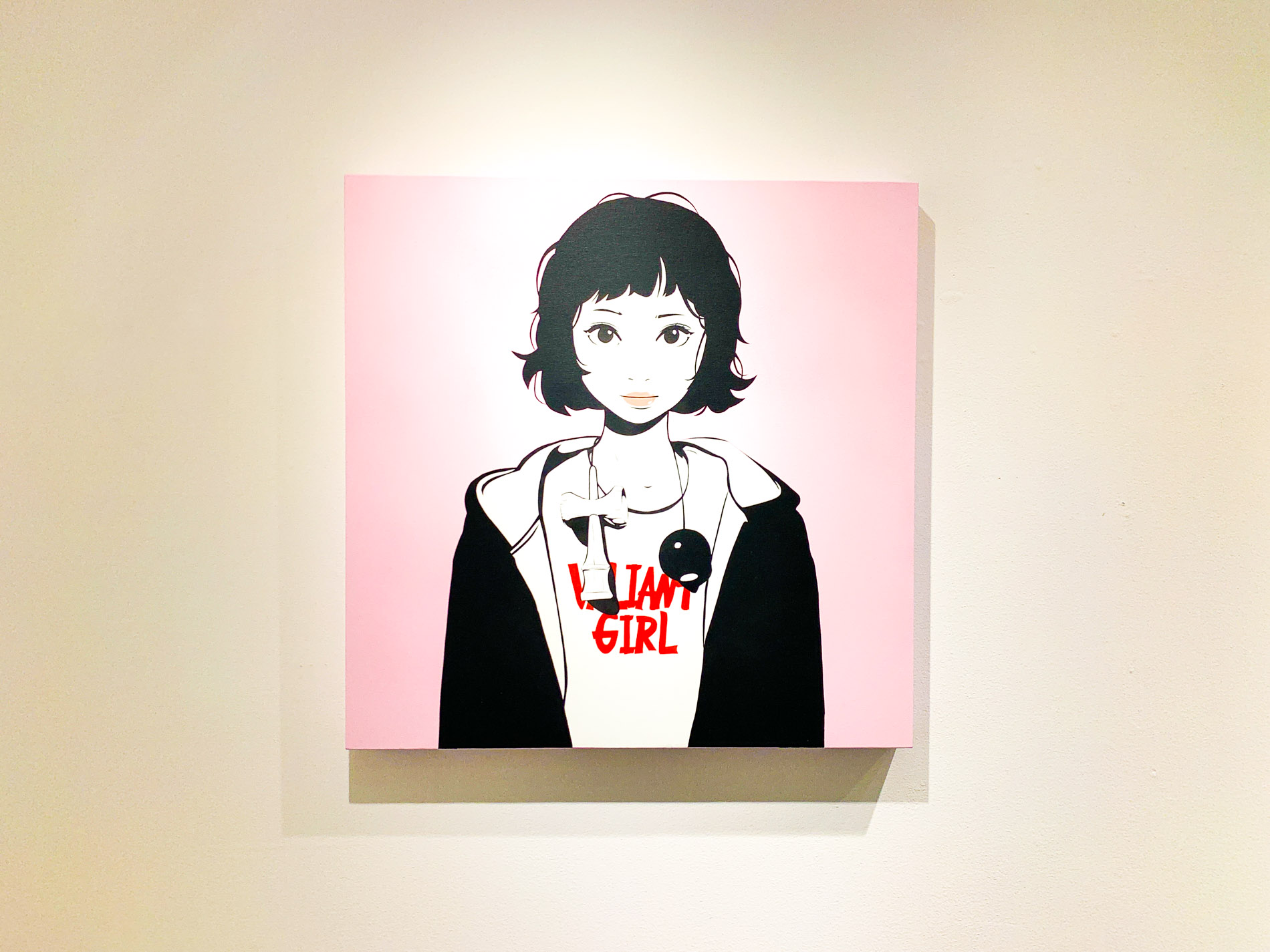 Backside works.《K.D.G pink》 2020年 53.0cm×53.0cm アクリル、キャンバス