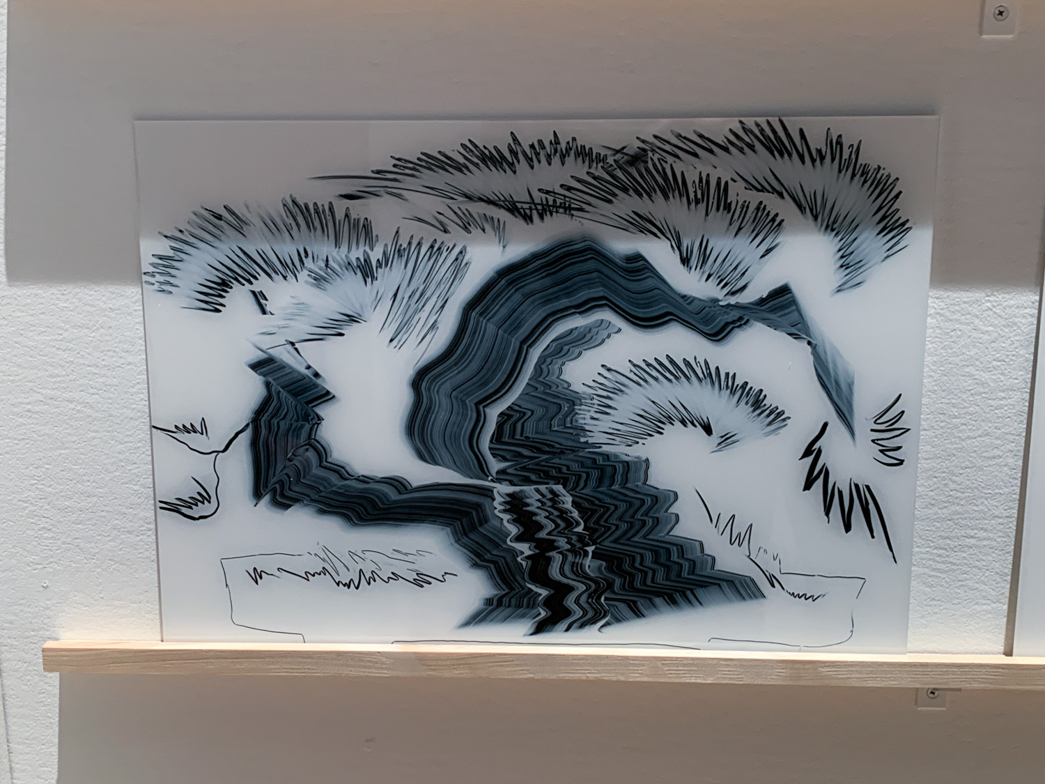 清川漠《BONSAI》2020年 420×297×2mm 素材: アクリル板、アクリル絵の具