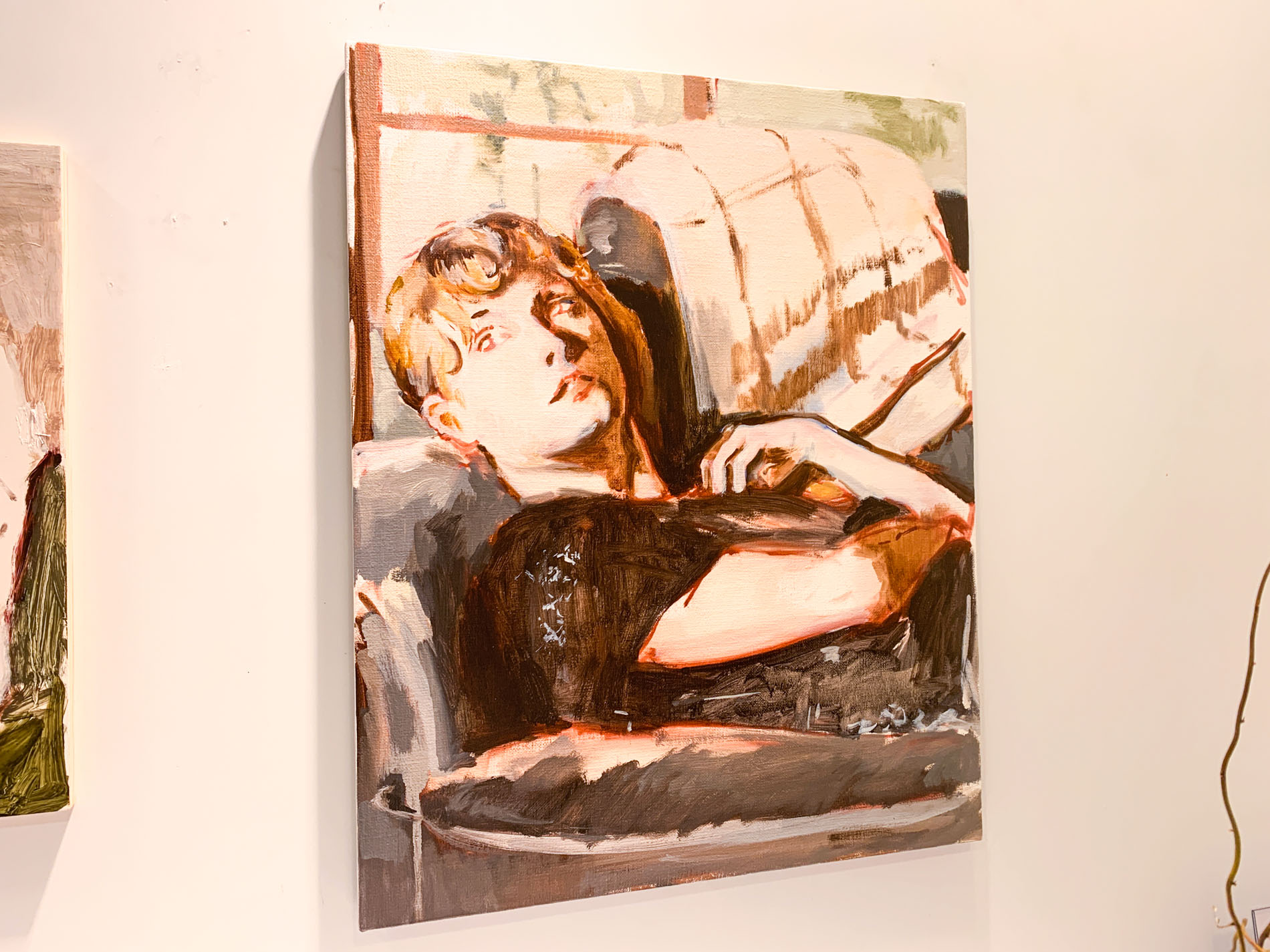 長島伊織《Untitled》2020 652×530mm Oil on board