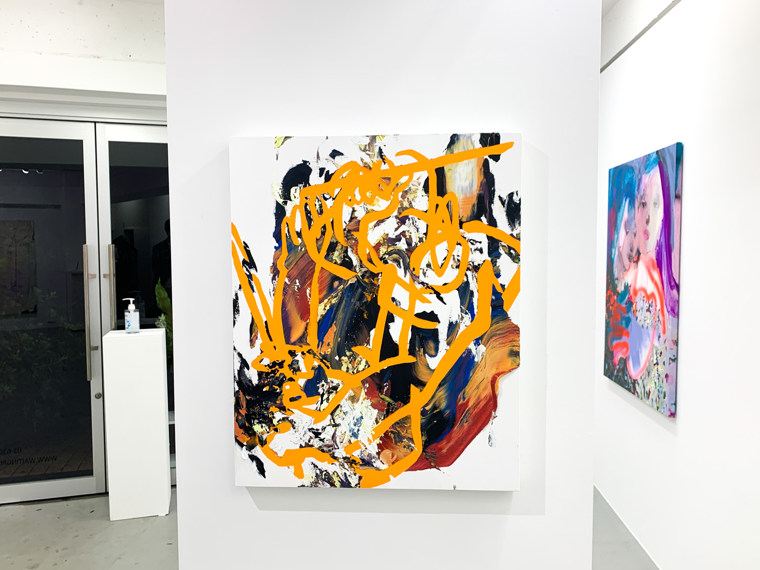 大久保紗也《A shock (swing) 》2020 acrylic, and oil on canvas panel 652 × 530 mm