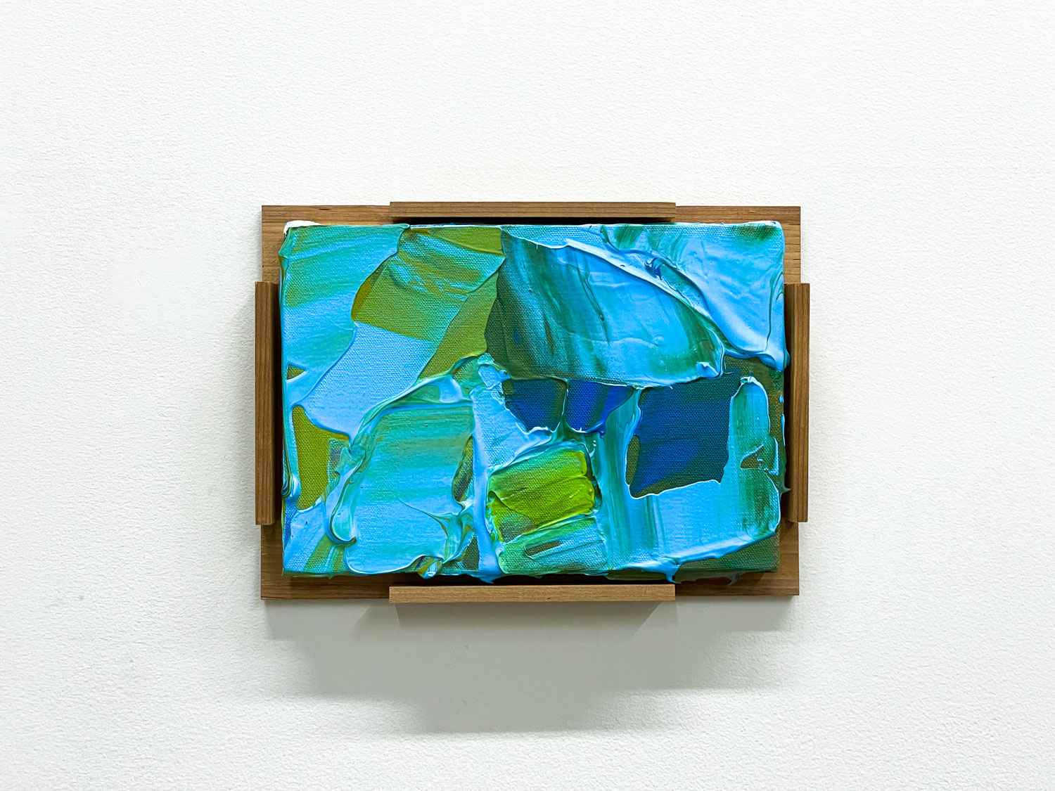 岡﨑乾二郎《Celestina Istening to the music/ 深海の底の井戶》 Acrylic on canvas 2020 Acrylic on canvas 18.5x25. x3.0cm