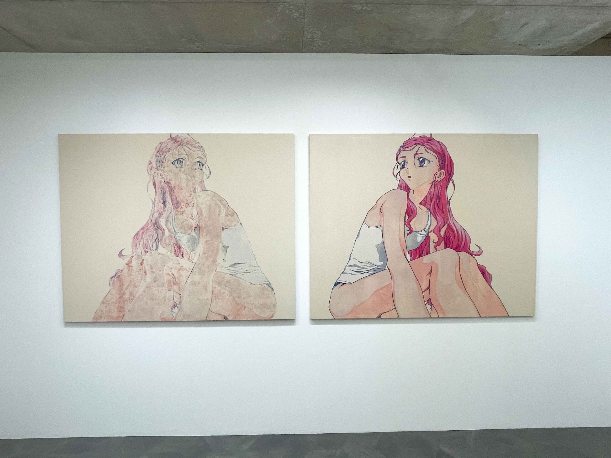 藍嘉比沙耶《20210314》Acrylic on Cotton ※2点組