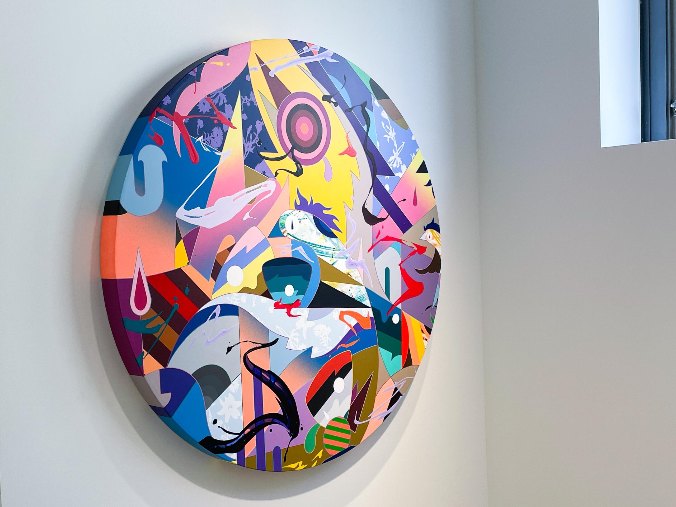 Upward Inright Left 2021 Acrylic and mixed media on canvas 91.4 × 91.4cm