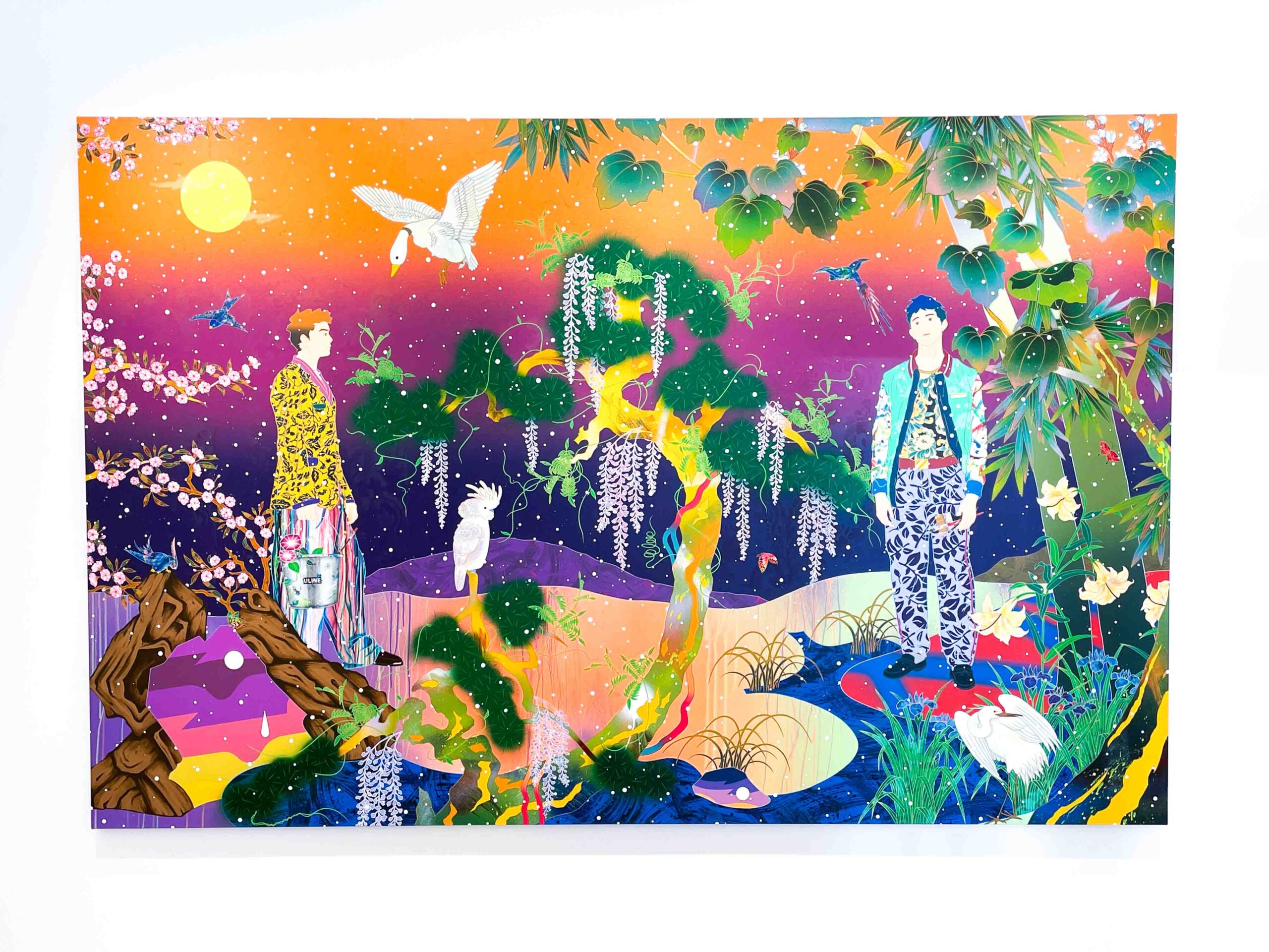 River To The Bank 2020 Acrylic and mixed media on canvas 182.0 × 280.0cm
