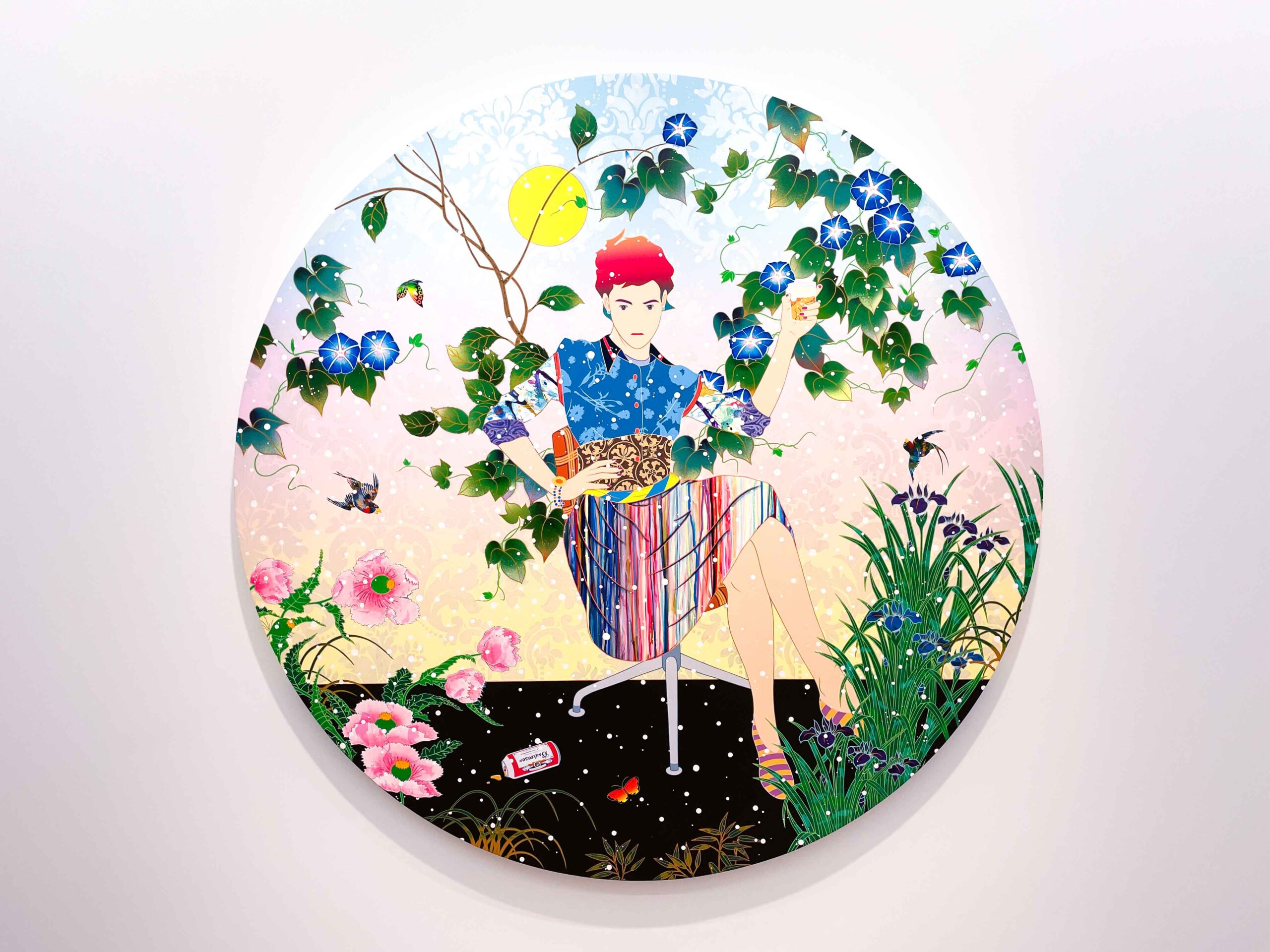 Sayonara Karma 2021 Acrylic and mixed media on canvas 153.0cm diameter