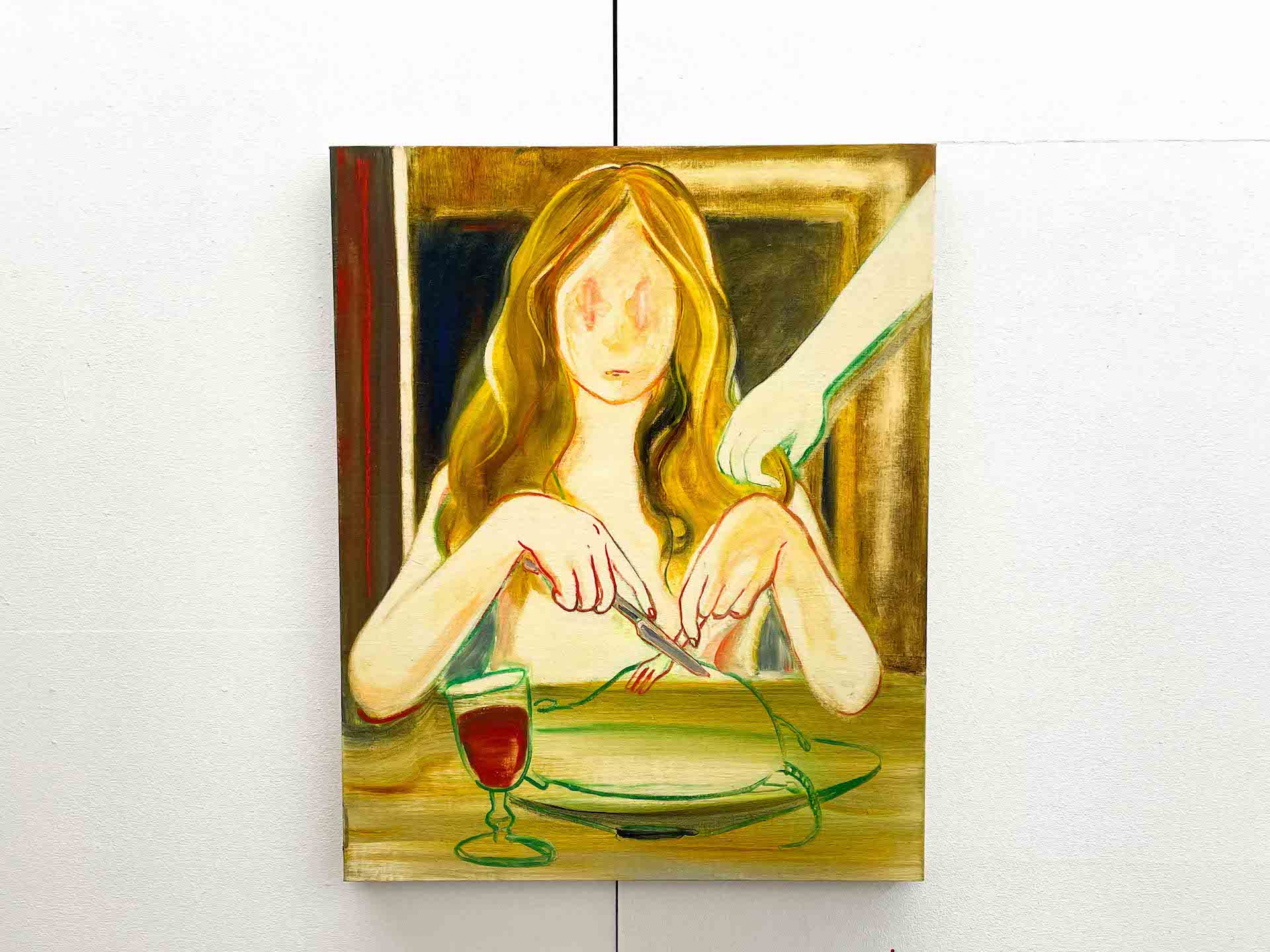 nightmare. 2022 91×72.7 ×4.8cm Oil on a wood panel