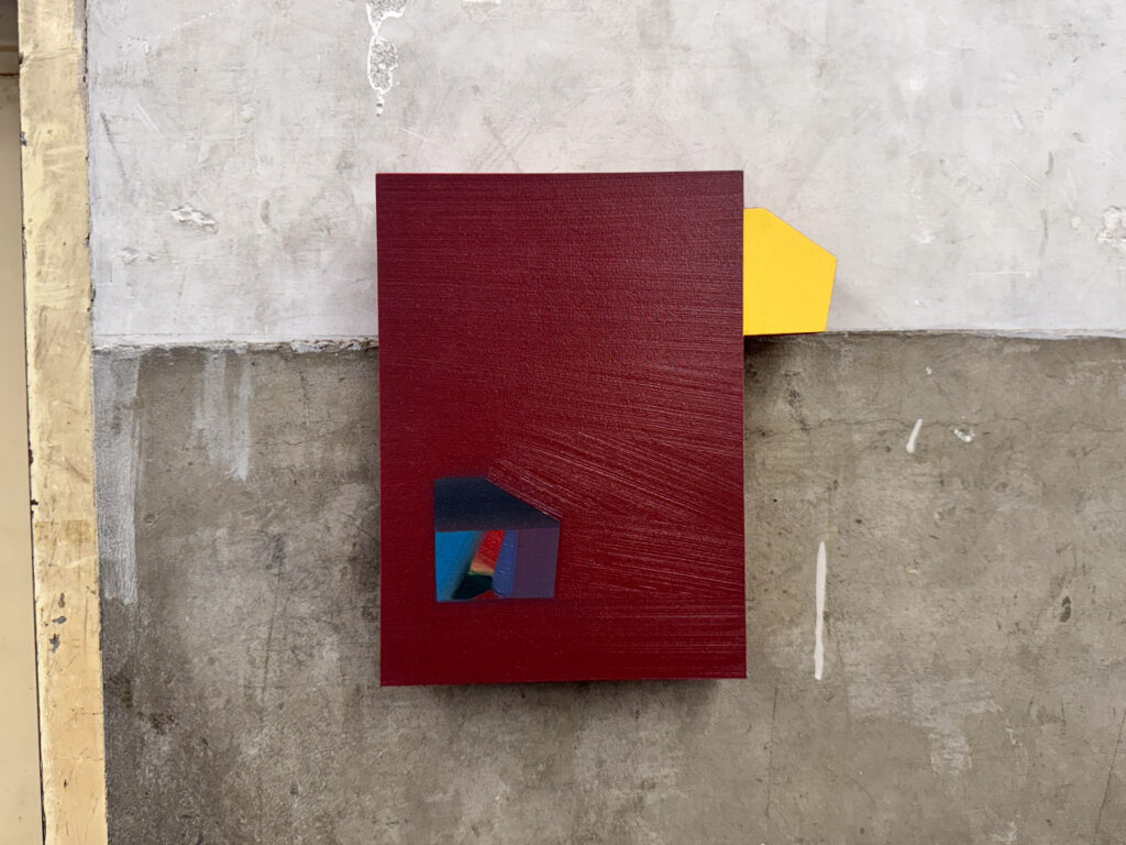山田康平「Untitled」Oil on Paper,Wood 2025