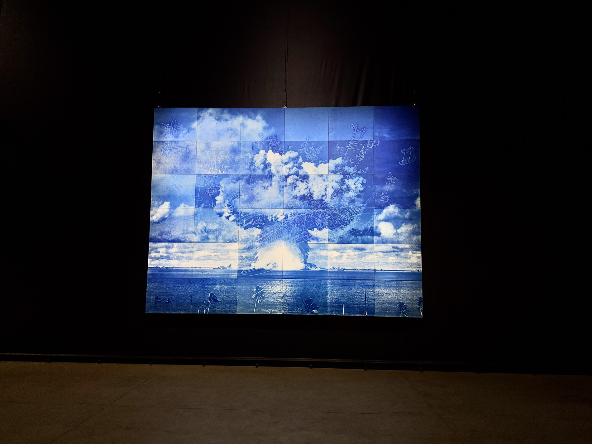 Nagato x Operation Crossroads “Baker”, July 25, 1946 Cyanotype exposed by the Sun of July 25, 2024, 2024